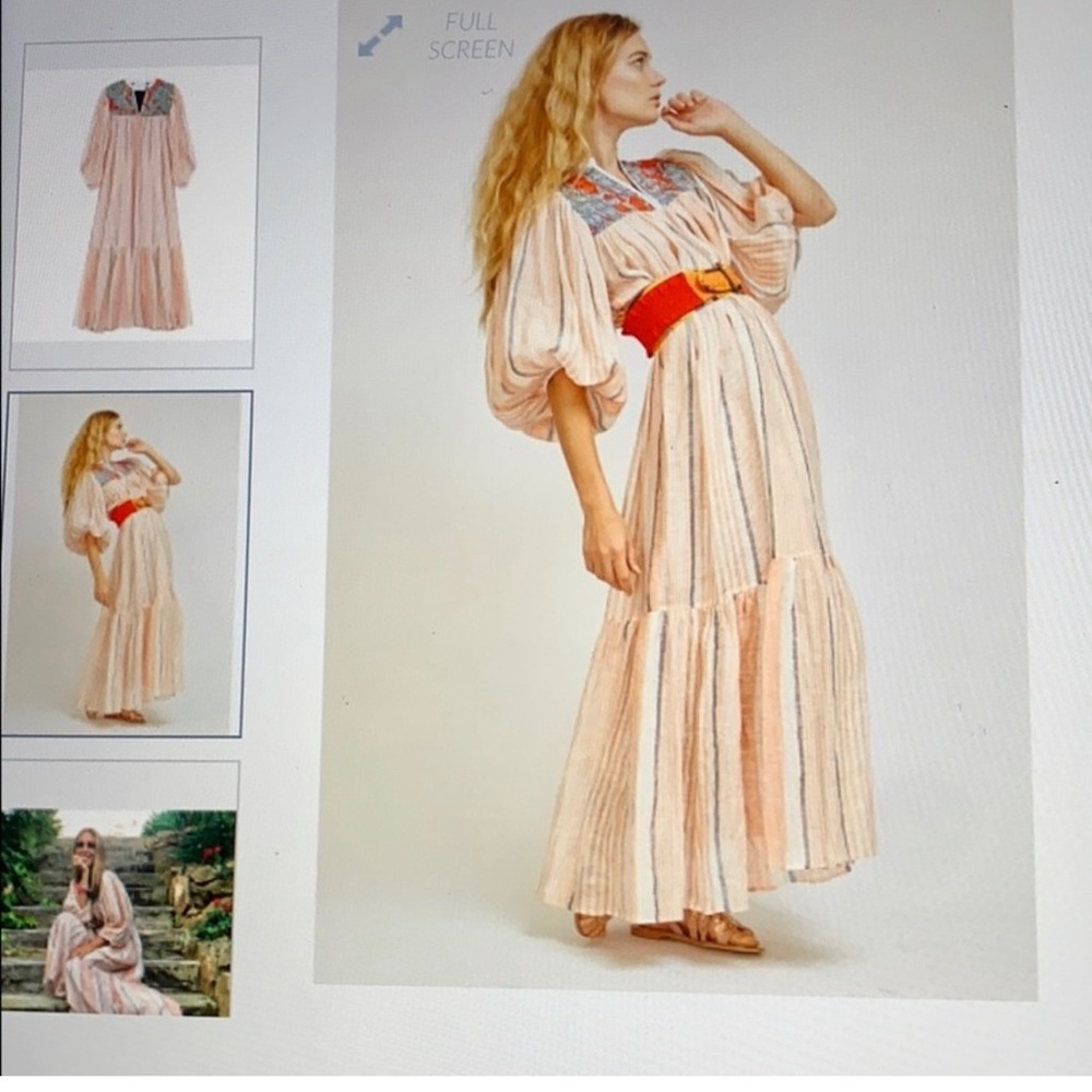 LOVE BINETTI JONI MITCHELL DRESS maxi STUNNING